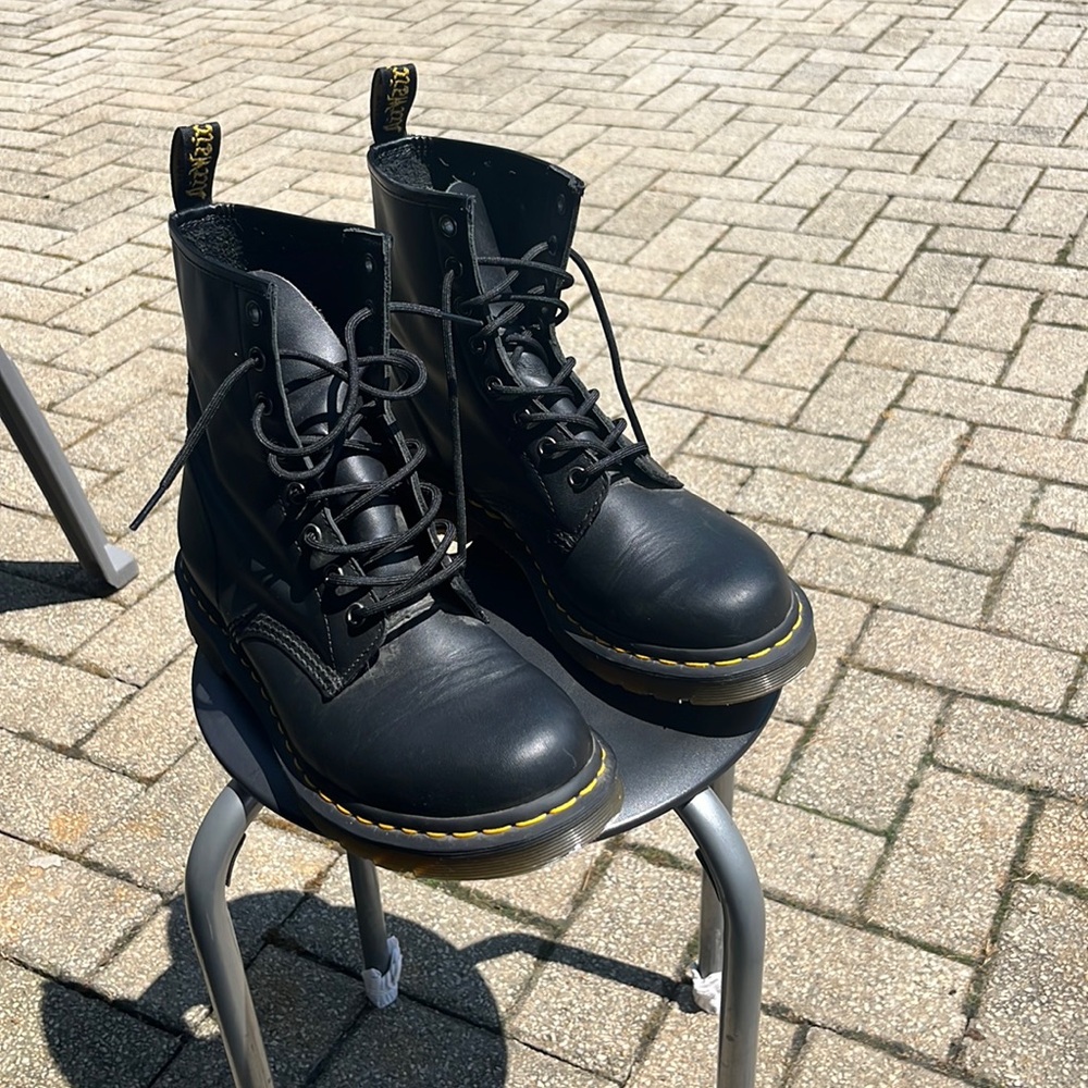 Womens black Dr. Martens.